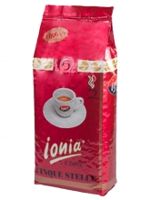 Кофе в зернах Ionia Cinque Stelle (Иония 5 звёзд) 1 кг, пакет с клапаном