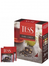 Чай TESS (Тесс) Earl grey, чёрный  пакетированный 100 шт/уп по 1.8 г