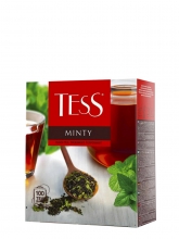 Чай TESS (Тесс) Minty, черный с мятой, 100 пакетиков по 1,5 г