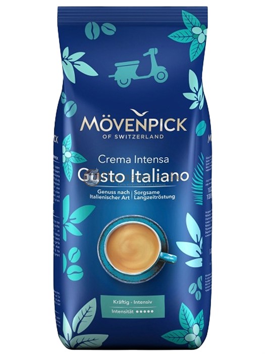 Кофе в зернах Movenpick Caffe Crema Gusto Italiano (Мовенпик Кафе Крема Густо Итальяно)  1 кг, пакет с клапаном 002598 - фото 1746