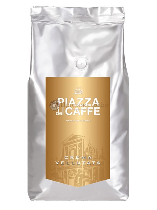 Кофе в зернах Piazza Del Caffe Crema Vellutata (Пьяцца Дель Кафе Крема Велютата)  1 кг, пакет с клапаном 002752 - фото 1880