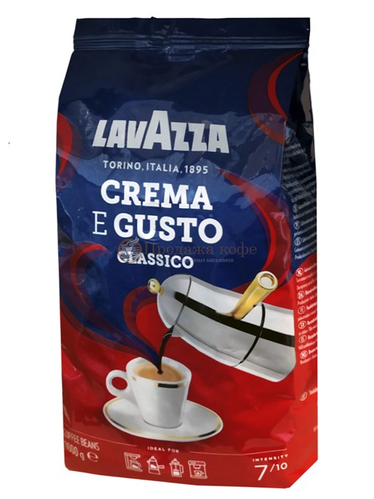 Кофе в зернах Lavazza Crema e Gusto (Лавацца Крема Густо) 1 кг, пакет с клапаном 003406 - фото 2301