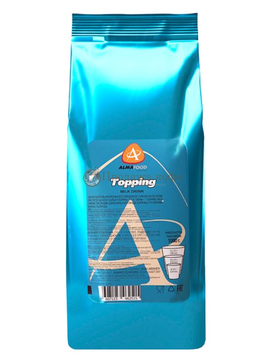 Продукт сухой на основе растительного сырья Almafood Topping Milk Drink, 1кг 003608 - фото 2446