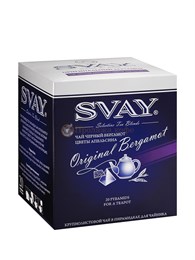 Чай черный Svay Original Bergamot (Оригинальный бергамот), упаковка 20 пирамидок по 4 г 000966