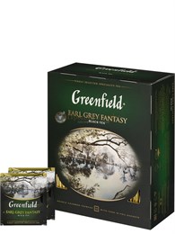 Чай черный Greenfield Earl Grey Fantasy (Гринфилд Эрл Грей Фентези), упаковка 100 пакетиков 001000