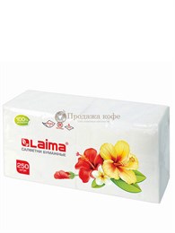 Салфетки LAIMA (Лайма), БЕЛЫЕ  24х24, 250 шт./уп. 003501