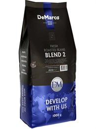 Кофе в зернах DeMarco Fresh Roast  Blend 2 (ДеМарко Фреш Роаст Бленд 2) 1 кг, пакет с клапаном 003773