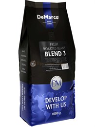 Кофе в зернах DeMarco Fresh Roast Blend 3 (ДеМарко Фреш Роаст Бленд 3) 1 кг, пакет с клапаном 003782